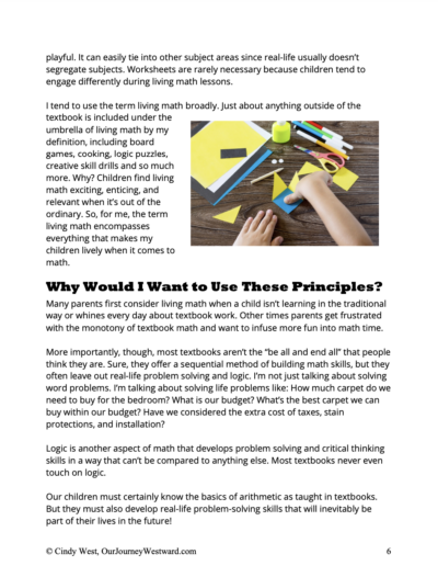 sample text for homeschool math guide